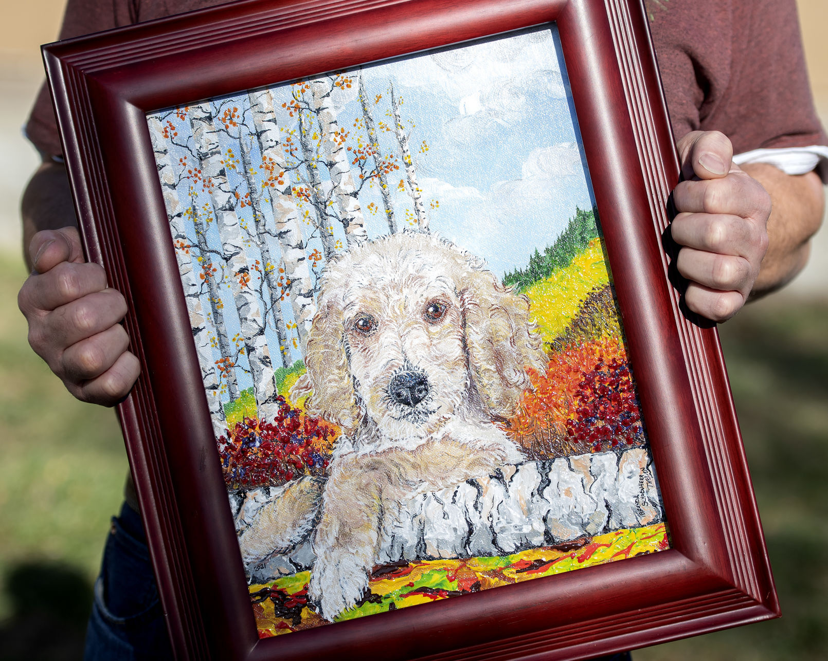 2021 Little Yellow Dog painting